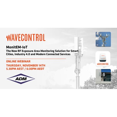 Wavecontrol Webinar for November 11 features the MonitEM iot EMF monitoring device